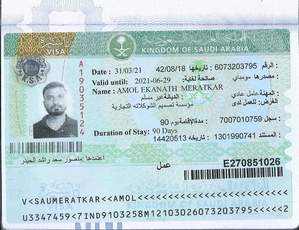 saudi visit visa stamping fees in mumbai